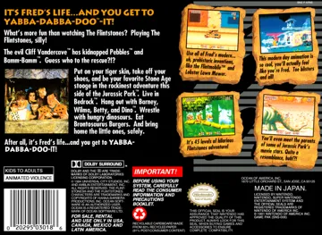 Flintstones, The (USA) (Beta) box cover back